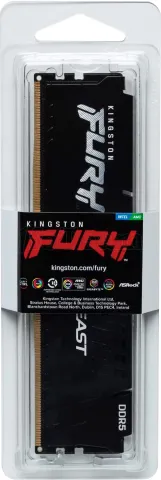 Photo de Barrette mémoire 16Go DIMM DDR5 Kingston Fury Beast  5200MHz (Noir)