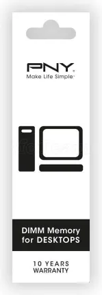Photo de Barrette mémoire 16Go DIMM DDR5 PNY Performance 4800MHz (Noir)
