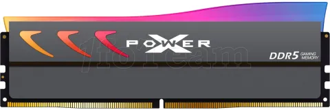 Photo de Barrette mémoire 16Go DIMM DDR5 Silicon Power XPower Storm 6000Mhz (Gris)