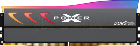 Photo de Barrette mémoire 16Go DIMM DDR5 Silicon Power XPower Storm RGB 6000Mhz CL36 (Gris)