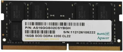 Photo de Barrette mémoire 16Go SODIMM DDR4 Apacer  3200Mhz (Noir)
