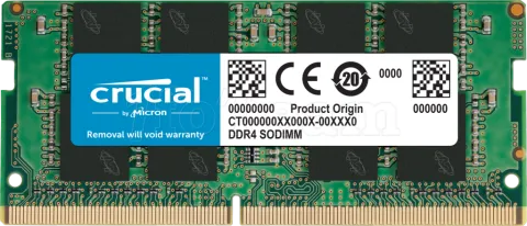 Photo de Barrette mémoire 16Go SODIMM DDR4 Crucial  3200Mhz (Vert)