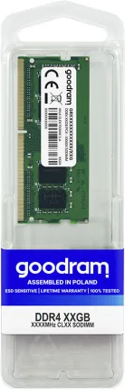 Photo de Barrette mémoire 16Go SODIMM DDR4 GoodRam 2666Mhz (Vert)