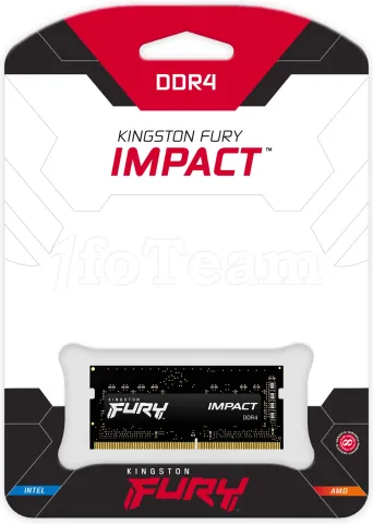 Photo de Barrette mémoire 16Go SODIMM DDR4 Kingston Fury Impact  2666Mhz (Noir)