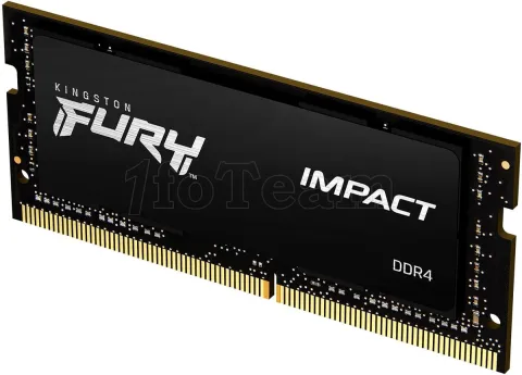 Photo de Barrette mémoire 16Go SODIMM DDR4 Kingston Fury Impact 3200Mhz (Noir)