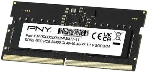 Photo de Barrette mémoire 16Go SODIMM DDR5 PNY Performance 4800MHz (Noir)