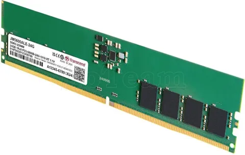 Photo de Barrette mémoire 24Go DIMM DDR5 Transcend JetRam 5600MHz (Noir)