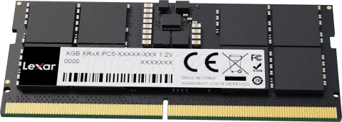 Photo de Barrette mémoire 24Go SODIMM DDR5 Lexar 5600MHz (Noir) Version OEM (Tray)
