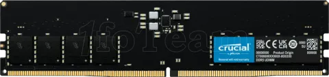 Photo de Barrette mémoire 32Go DIMM DDR5 Crucial  4800MHz (Noir) (OEM)