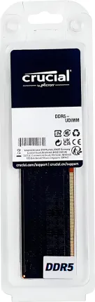 Photo de Barrette mémoire 32Go DIMM DDR5 Crucial Classic 5200MHz (Noir)