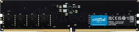 Photo de Barrette mémoire 32Go DIMM DDR5 Crucial Classic 5600MHz (Noir)