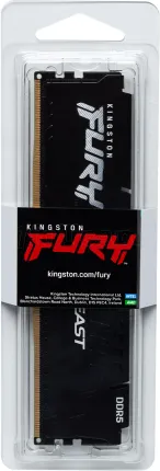 Photo de Barrette mémoire 32Go DIMM DDR5 Kingston Fury Beast 5200MHz (Noir)