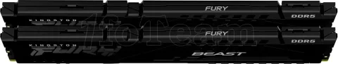 Photo de Barrette mémoire 32Go DIMM DDR5 Kingston Fury Beast 6000MHz CL36 (Noir)