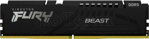 Photo de Barrette mémoire 32Go DIMM DDR5 Kingston Fury Beast 6000MHz CL36 (Noir)