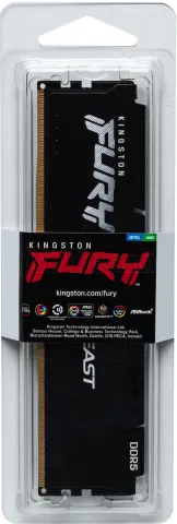 Photo de Barrette mémoire 32Go DIMM DDR5 Kingston Fury Beast 6000MHz CL36 (Noir)