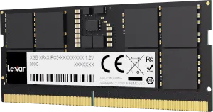 Photo de Barrette mémoire 32Go SODIMM DDR5 Lexar 5600Mhz (Noir)