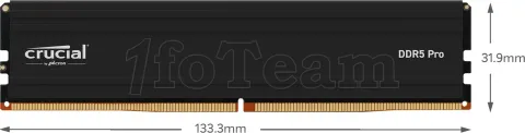 Photo de Barrette mémoire 48Go DIMM DDR5 Crucial Pro 5600MHz (Noir)