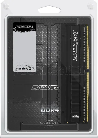 Photo de Barrette mémoire 4Go DIMM DDR4 Ballistix Elite  3200Mhz (Noir)