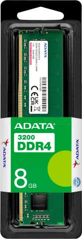 Photo de Barrette mémoire 8Go DIMM DDR4 Adata Premier 3200Mhz (Vert) Version OEM (Tray)