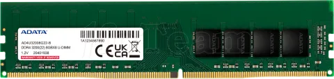 Photo de Barrette mémoire 8Go DIMM DDR4 Adata Premier  3200Mhz (Vert)