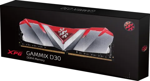 Photo de Barrette mémoire 8Go DIMM DDR4 Adata XPG GammiX D30 Red  3600Mhz (Gris)