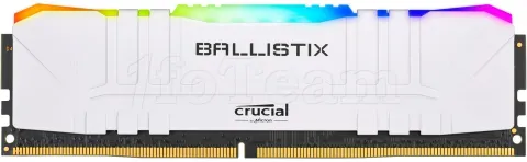 Photo de Barrette mémoire 8Go DIMM DDR4 Ballistix RGB  3000Mhz (Blanc)