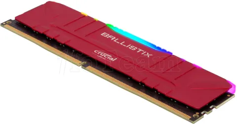 Photo de Barrette mémoire 8Go DIMM DDR4 Ballistix RGB  3000Mhz (Rouge)