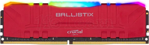 Photo de Barrette mémoire 8Go DIMM DDR4 Ballistix RGB  3200Mhz (Rouge)