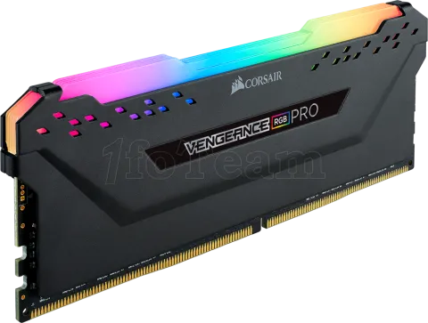 Photo de Barrette mémoire 8Go DIMM DDR4 Corsair Vengeance Pro RGB  3200Mhz (Noir)