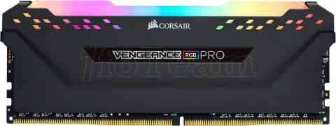 Photo de Barrette mémoire 8Go DIMM DDR4 Corsair Vengeance Pro RGB  3200Mhz (Noir)