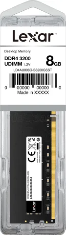 Photo de Barrette mémoire 8Go DIMM DDR4 Lexar  3200Mhz (Noir)