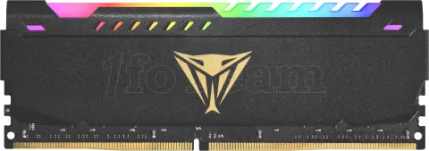 Photo de Barrette mémoire 8Go DIMM DDR4 Patriot Viper Steel RGB  3200Mhz (Noir)