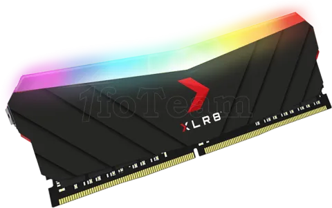 Photo de Barrette mémoire 8Go DIMM DDR4 PNY XLR8 Gaming Epic-X RGB 3200MHz CL6 (Noir) Version SI