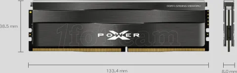 Photo de Barrette mémoire 8Go DIMM DDR4 Silicon Power XPower Zenith 3600Mhz (Noir)