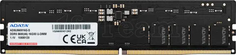 Photo de Barrette mémoire 8Go DIMM DDR5 Adata DDR5 5600MHz (Noir)