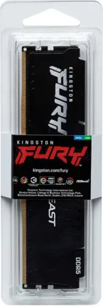 Photo de Barrette mémoire 8Go DIMM DDR5 Kingston Fury Beast 5600MHz (Noir)