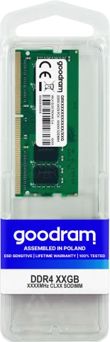 Photo de Barrette mémoire 8Go SODIMM DDR4 GoodRam 3200Mhz (Vert)