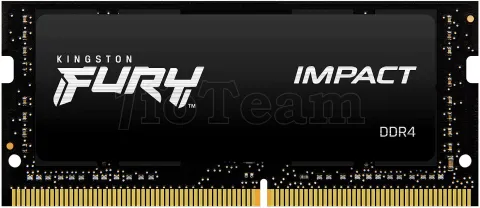 Photo de Barrette mémoire 8Go SODIMM DDR4 Kingston Fury Impact  2666Mhz (Noir)
