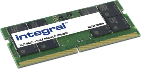 Photo de Barrette mémoire 8Go SODIMM DDR5 Integral 5600Mhz (Vert)