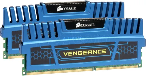 Photo de Barrette mémoire DIMM DDR3 Corsair Vengeance PC12800 (1600MHz) 16Go (2x8Go) (Bleu)