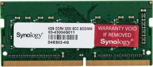 Photo de Barrette mémoire NAS 4Go SoDIMM ECC DDR4 Synology 3200MHz