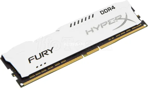 Photo de Barrette mémoire RAM DDR4 16 Go Kingston HyperX Fury PC27700 (3466MHz) (Blanc)