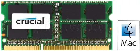 Photo de Barrette mémoire RAM SODIMM DDR3 4096 Mo (4 Go) Crucial PC10666 (1333MHz) compatible Mac