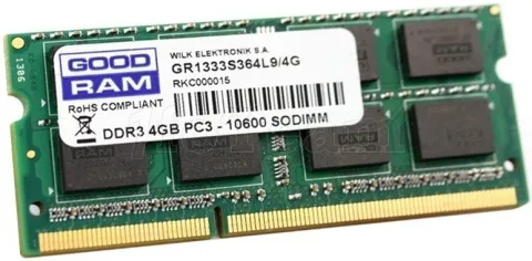 Photo de Barrette mémoire RAM SODIMM DDR3 8Go GoodRam PC10666 (1333MHz)