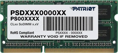 Photo de Barrette mémoire SODIMM DDR3 8Go Patriot Signature Line PC3-12800 (1600MHz)