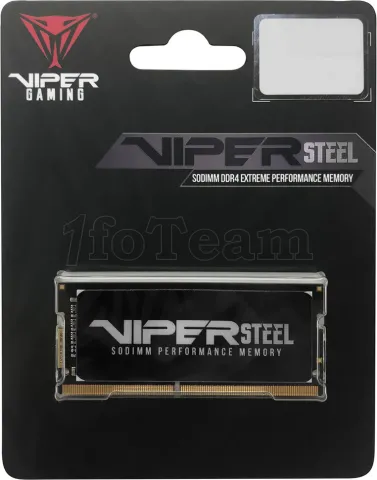 Photo de Barrette mémoire SODIMM DDR4 16Go Patriot Viper Steel  3200Mhz (Noir)