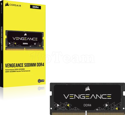 Photo de Barrette mémoire SODIMM DDR4 32Go Corsair Vengeance 3200Mhz (Noir)