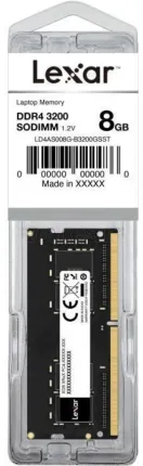 Photo de Barrette mémoire SODIMM DDR4 8Go Lexar 3200Mhz (Noir)