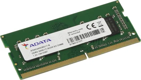 Photo de Barrette mémoire SODIMM DDR4 Adata  2400Mhz 8Go (Vert)