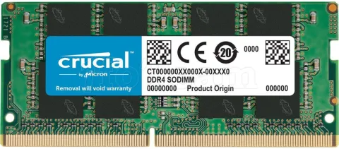 Photo de Barrette mémoire SODIMM DDR4 Crucial  2667Mhz 16Go (Vert)